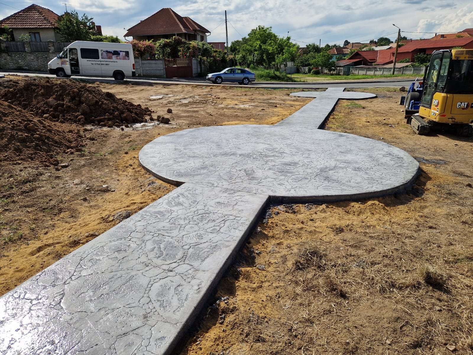 Lucrare beton amprentat finalizata Targoviste